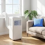 Climatizzatore Portatile 12K BTU con Telecomando, Timer Programmabile 24H, Kit di Installazione, 2 velocità Ventola, Oscillazione 120°, Raffredda Fino a 28 m², 13000 Btu, 13000 BTU