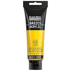 Liquitex BASICS Acrylic Paint, 4-oz tube, Cadmium Yellow Medium Hue