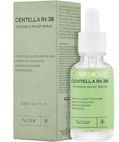 Centella-Asiatica-Serum-Korean-Redness-Corrector-for-Face-38-Cica-Leaf-Water-and-Madecassoside-Ph-Balanced-Barrier-Support-Lightweight-Calming-Rosacea-Skincare-Serum-Centella-Ampoule Centella Asiatica Serum Korean - Redness Corrector for Face - 38% Cica Leaf Water and Madecassoside - Ph Balanced - Barrier Support - Lightweight Calming - Rosacea Skincare Serum - Centella Ampoule - Image 1