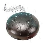 SOYON Steel Tongue Drum,Chakra Drum For Rain Outdoor, Drum Rain Chime Waterproof,Rain Drum For Garden Instrument, Chakra Drum 6 Inches 8 Notes(Brown)
