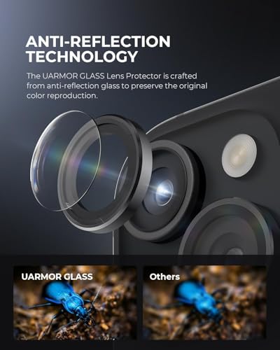 Image of 4youquality Camera Lens Protector for iPhone 17 / iPhone 16 / iPhone 16 Plus (Mist Blue) - 9H Tempered Glass, HD Clear, Scratch Resistant, No Flash Interference, Easy Installation, Case Friendly (Pack of 1 / 3)