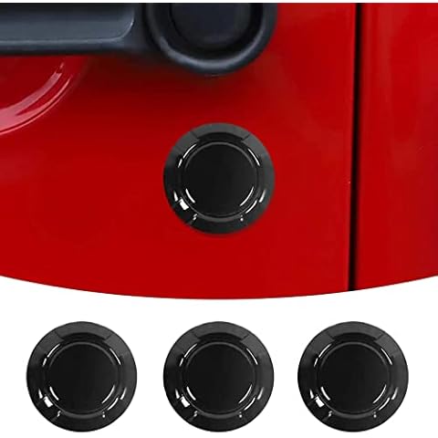 Hoolcar Exterior Door Key Jack Trim Cover Door Lock Cover for 2007-2017 Jeep Wrangler JK JKU, Black Cover