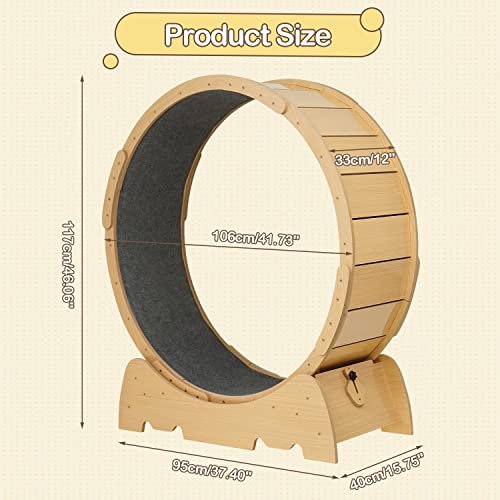 Petour 41.73 Inch Cat Exercise Wheel For Indoor Cats, Cat Treadmill Exerciser For Fitness（Detailed Step-By-Step Installation Guide） #TOP1