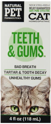Natural Pet Pharmaceuticals by King Bio Teeth and Gums Control for Cat, 4-Ounce