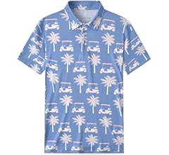 Amazon.com: CKIVTNO Mens Cool Crazy Funny Printed Golf Polo