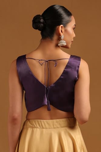 Image of Soch Womens V-Neck Tissue Princess Line Padded Sleeveless Blouse