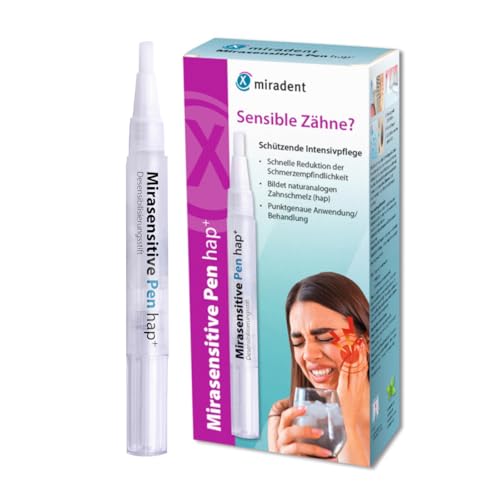 miradent Mirasensitive Pen hap+ | Desensibilisierungsgel für empfindliche Zähne | Aufbau von Zahnschmelz & Schutz freiliegender Zahnhälse | mit Hydroxylapatit & Kalium-Ionen