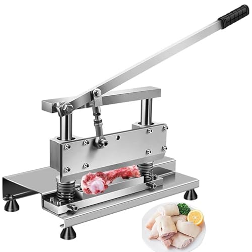 Affettatrice a ghigliottina in acciaio inox, per uso commerciale e domestico, affettatrice efficiente per verdure e carne surgelata
