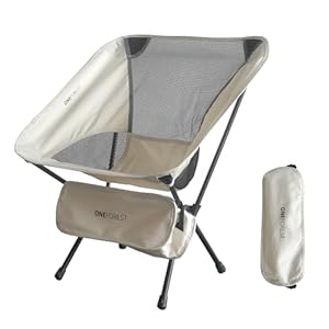 Camping Chair, Foldable Portable Backpacking Chair for Beach Camp Hiking Outdoor Sport, Beige