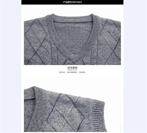 Men's Knit V-Neck Casual Sleeveless Knit Tops Sweater Vest2