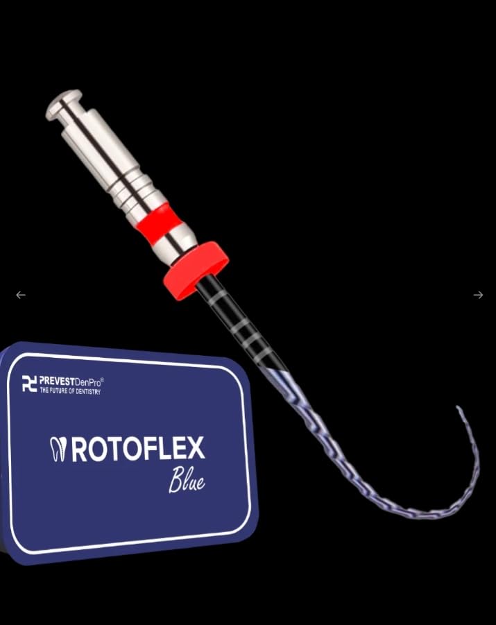 Prevest DenPro Rotoflex Blue Rotary File for Endodontic RCT, 25-4%, 25mm, High Flexibility, 6 Piece Set-image-36