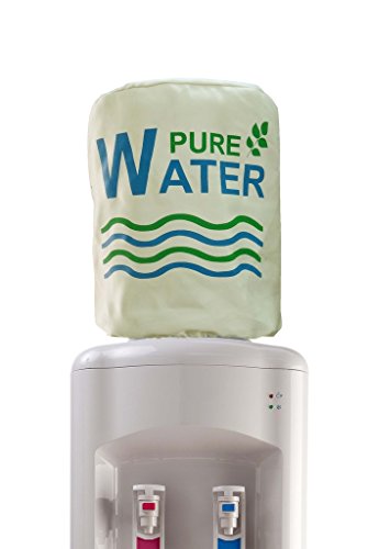 Image of Swayam 20 Litre Bottle Cover for Home & Office | Bottle Protector | Lace Closure at Bottom | Machine Washable | Environment Friendly | Digitally Printed | 44cm x 42cm x 32cm - Off-White