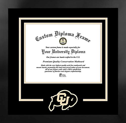 Campus Images NCAA Unisex Spirit Diploma Manhattan Black Frame With Bonus Lithog