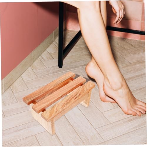Tabouret en bois marron léger et antidérapant pour douche et sauna - 8