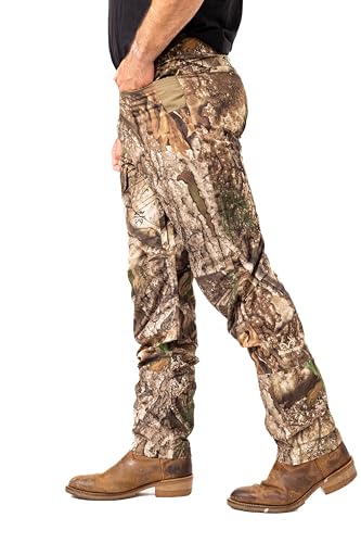 Realtree Men's 5-Pocket Camo Hunting Pant Slim Fit - Reinforced Knees, Water-Resistant, Breathable Ripstop Fabric3