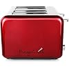 Megachef 4 Slice Toaster in Stainless Steel Red