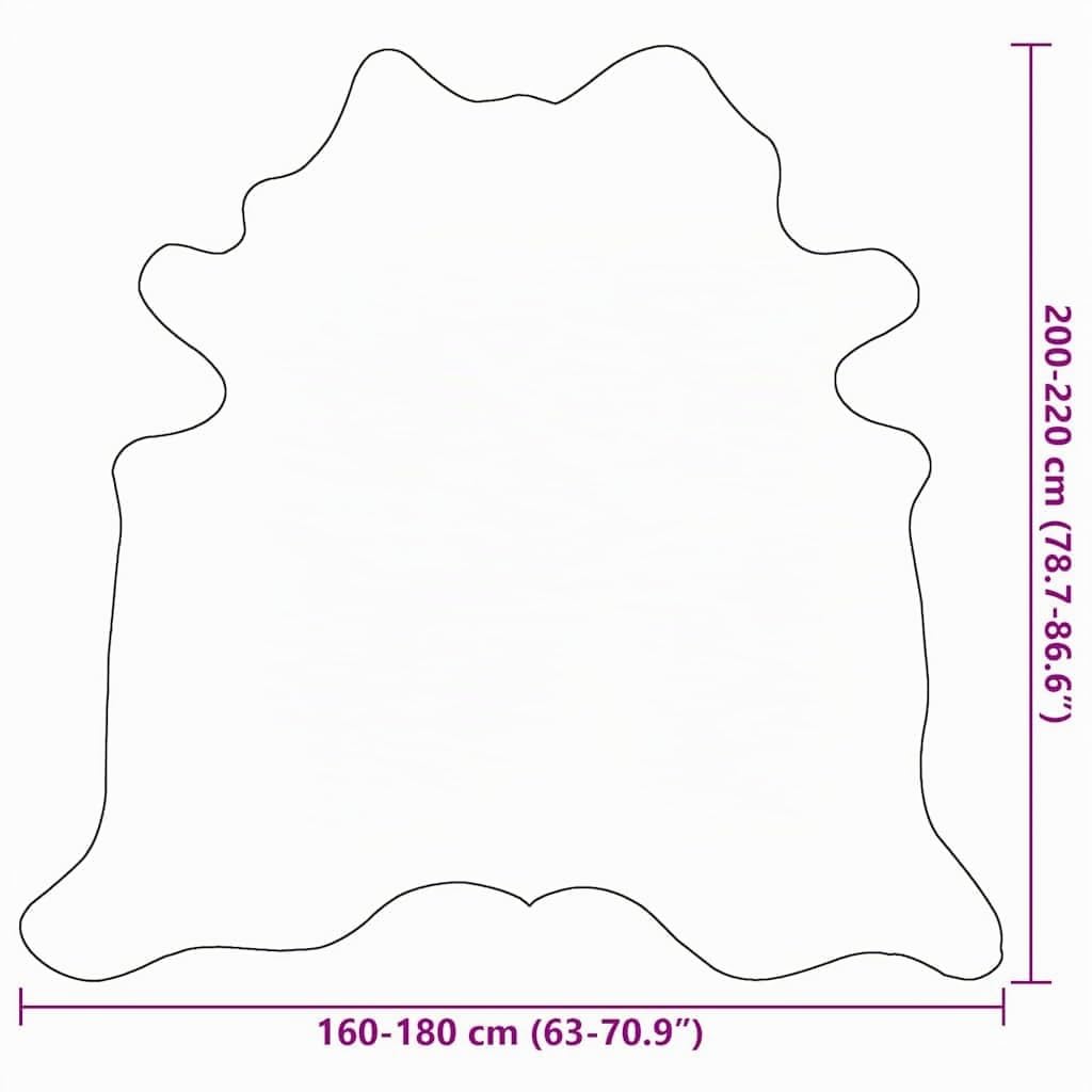 vidaXL Tapis en Peau de Vache véritable Marron et Blanc 180x220 cm