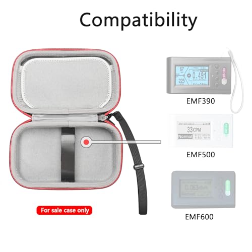 Image of RLSOCO Carrying Case Compatible with GQ EMF-390 Multi-Field & GQ GMC-500Plus /GMC-600 Geiger Counter Nuclear Radiation Detector Monitor Dosimeter (Case Only)