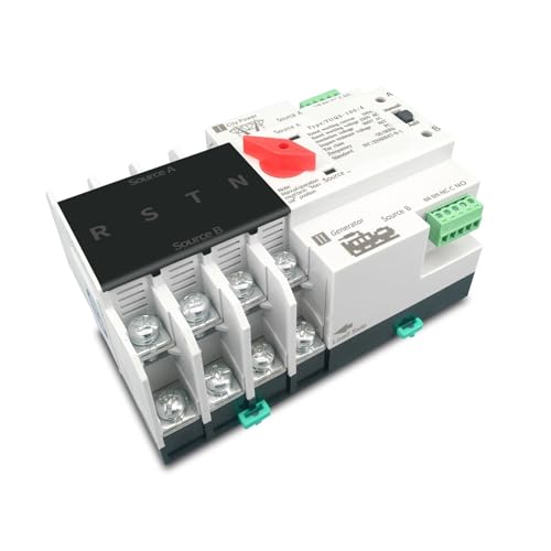 Commutateur de transfert automatique double puissance 4P 100A rail DIN triphasé - 2