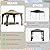 Sannwsg Outdoor Patio Gazebo 10x12 FT, Soft Top Gazebo with Arched Roof Canopy, Metal Frame, Mosquito Netting & Privacy Curtains, for Backyard & Deck, Brown