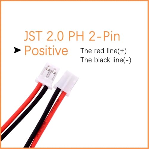 Batería 103450 para proyectos DIY y robótica con cable 2.0 2p de 10 cm listo para conectar 2