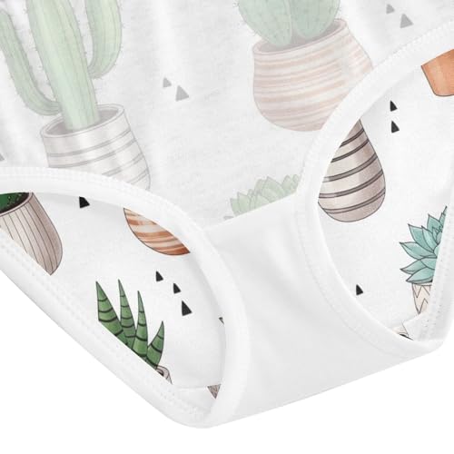 Cacti Succulents Pots Toddler Cotton Underwear, Girls Underwear, 2T–8 Years4
