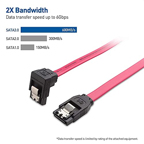 Cable Matters 3-Pack SATA III 6.0 Gbps Rojo 24 in miniatura 4