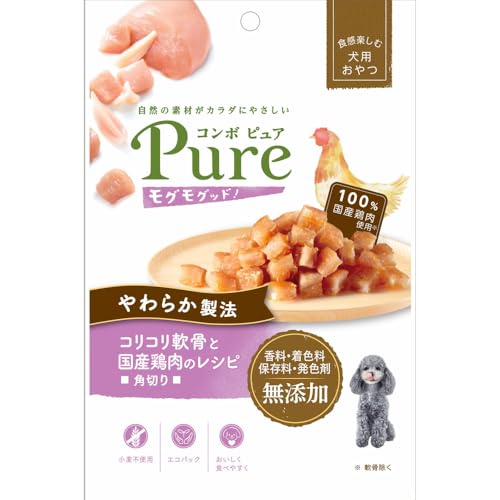 コンボ ピュア ドッグ モグモグッド! 【おやつ】【無添加素材使用】【国産】 コリコリ軟骨と国産鶏肉のレシピ 角切り 50g