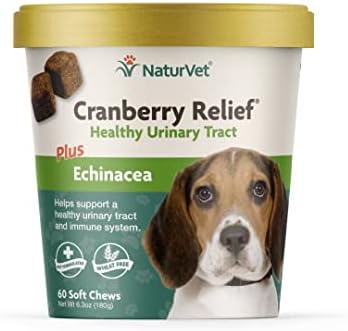 NaturVet – Cranberry Relief Plus Echinacea – Helps Support a Healthy Urinary Tract & Immune System – 60 Soft Chews