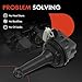 A-Premium Ignition Coil Pack Compatible with Volvo C30 2007-2013 C70 2006-2013 S40 2004-2012 S60 2004-2016 V50 2005-2011 V60 2015-2016 V70 XC60 2.4L 2.5L, Set of 5