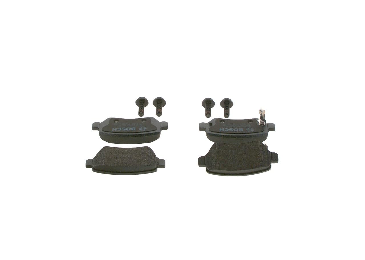 Bosch BP363 - Auto Bremsbeläge hinten - Bosch-Qualität - für leises Bremsen mit wenig Staub - ECE-R90 zertifiziert - kupferfrei - 1 Set mit 4 Bremsbelägen - Mit Zubehör