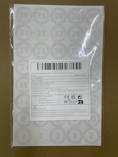 480 PCS Polka Dot 1-40 Numbers Stickers for Office, Classroom, Organizing (Each Measures 1" in Diameter) - Image 8