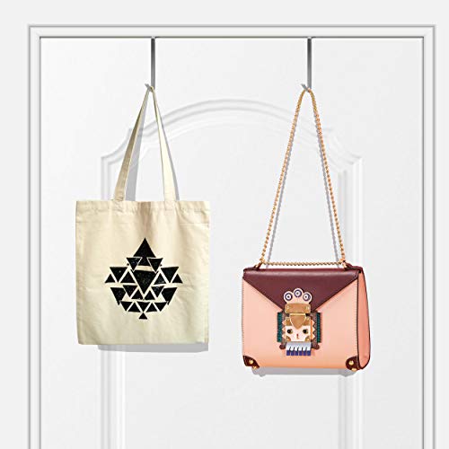 image for Vantasii 10 Pack Over The Door Metal Hook Hanger to Fit Interior Doors