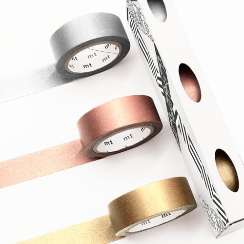 MT Washi Masking Tape - Kamoi Paper Washi Adhesive Tape - 15mm * 7m (Metallic)