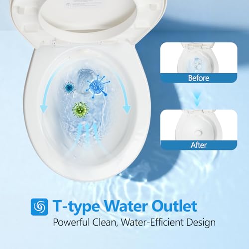 Image of VINGLI RV Toilet, Gravity Flush Toilet with Foot Pedal Flush, Standard Height Gravity Camper Toilet For RVs, Trailers, and Outdoor Campers, Enamel Bowl