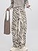Xojbzoo Unisex Y2K Fashion Striped Zebra Print Jeans High Waist Loose Fit Baggy Pants with Drawstring Retro Streetwear Jeans (Beige,Large)