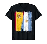 Spain Argentina Half Flag Spanish Argentinian Roots T-Shirt