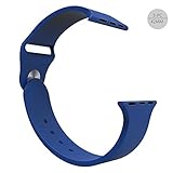 [3 Pieces] iXCC 42mm Apple Watch Band Soft Silicone Series 2 Series 1 Men Women [2 Lengths] Large / Small Wrist Strap Replacement - Royal Blue