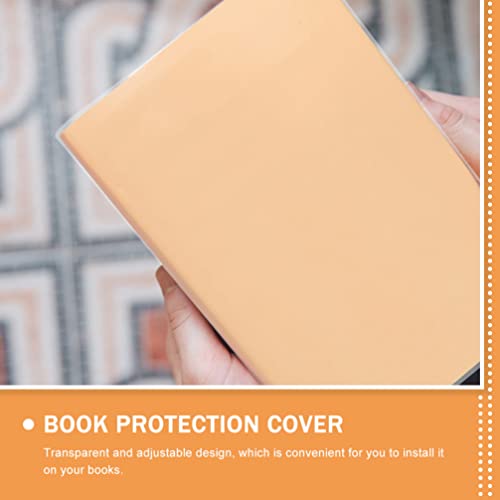 Tofficu Capas de Livro de Plástico Transparente Transparente Capa de Livro Reutilizável para Escritó