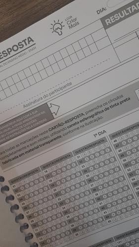 Apostila ENEM 2024 com 10 ANOS de Provas + Gabaritos + Folhas de Redação (Provas de 2014 a 2023)