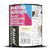 JOVIRA PINTURAS Pintura para Azulejos, Alto Brillo al Agua. Da una imagen nueva a tu cocina y baño. (750 Mililitros, Avellana) B-14