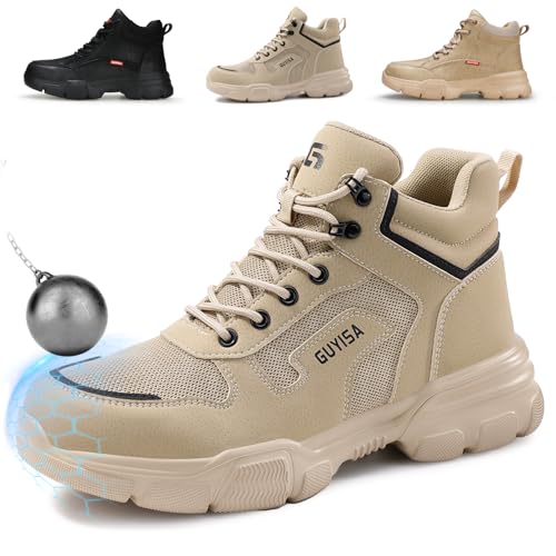 Image of Steel Toe Work Shoes for Men, Lightweight Safety Shoes with Puncture Resistant Midsole, Comfortable Protective Work Shoes for Warehouse Factory Light Construction