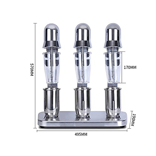 Bdesign Elektrische DREI-Kopf-Milch-Shaker-Maschine 2-Geschwindigkeiten Smoothie Maker Mixer 8500 RPM-Getränk-Mischer… – Bild 3