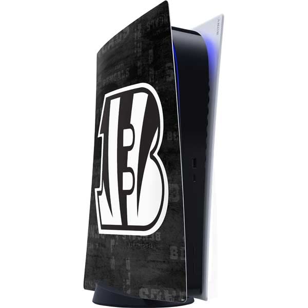 Skinit Decal Gaming Skin Compatible with PS5 Digital Edition Console - Officially Licensed NFL Cincinnati Bengals Black & White Design