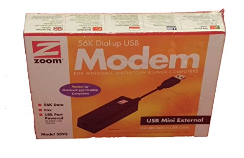 Zoom 56K V.92/V.90 Certified For Windows 7, Vista, XP, or 2000 computer - (3095)