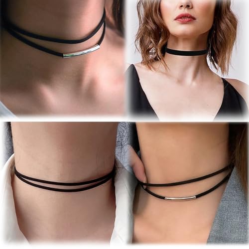 Black Choker Necklace Set Velvet Lace Choker Daisy Gothic Punk Classic Choker2