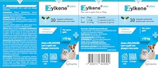 Zylkene Plus Mangime Complementare | Gatti e Cani fino a 10 kg | Rilassante per situazioni di disagio ricorrente |, 30 capsule da 75 mg