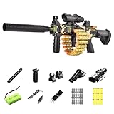 M416 おもちゃの射撃セット 電動 70cm長 戦術スコープ付き EVAソフト弾丸118発 10-15m射程距離