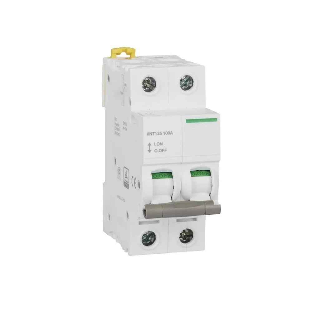 Interruttore Differenziale Puro Salvavita, Tipo C 2P 32A, 63A, 80A, 100A, Interruttore Elettrico Miniaturizzato Magnetico Termico 125A 400VAC 50HZ 6KA(100A)
