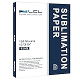 LCL Sublimation Paper Heat Transfer 150 Sheets 13 x 19 Inches Super Size Compatible with Inkjet Printer 120gsm